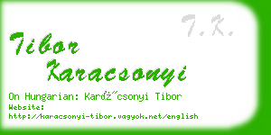 tibor karacsonyi business card